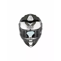 Casco Devil Carbon MN — XS–XXL, gris/blanco, brillo